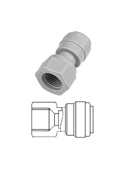 Adapter 3/8'' push fit til ¼ '' FFL